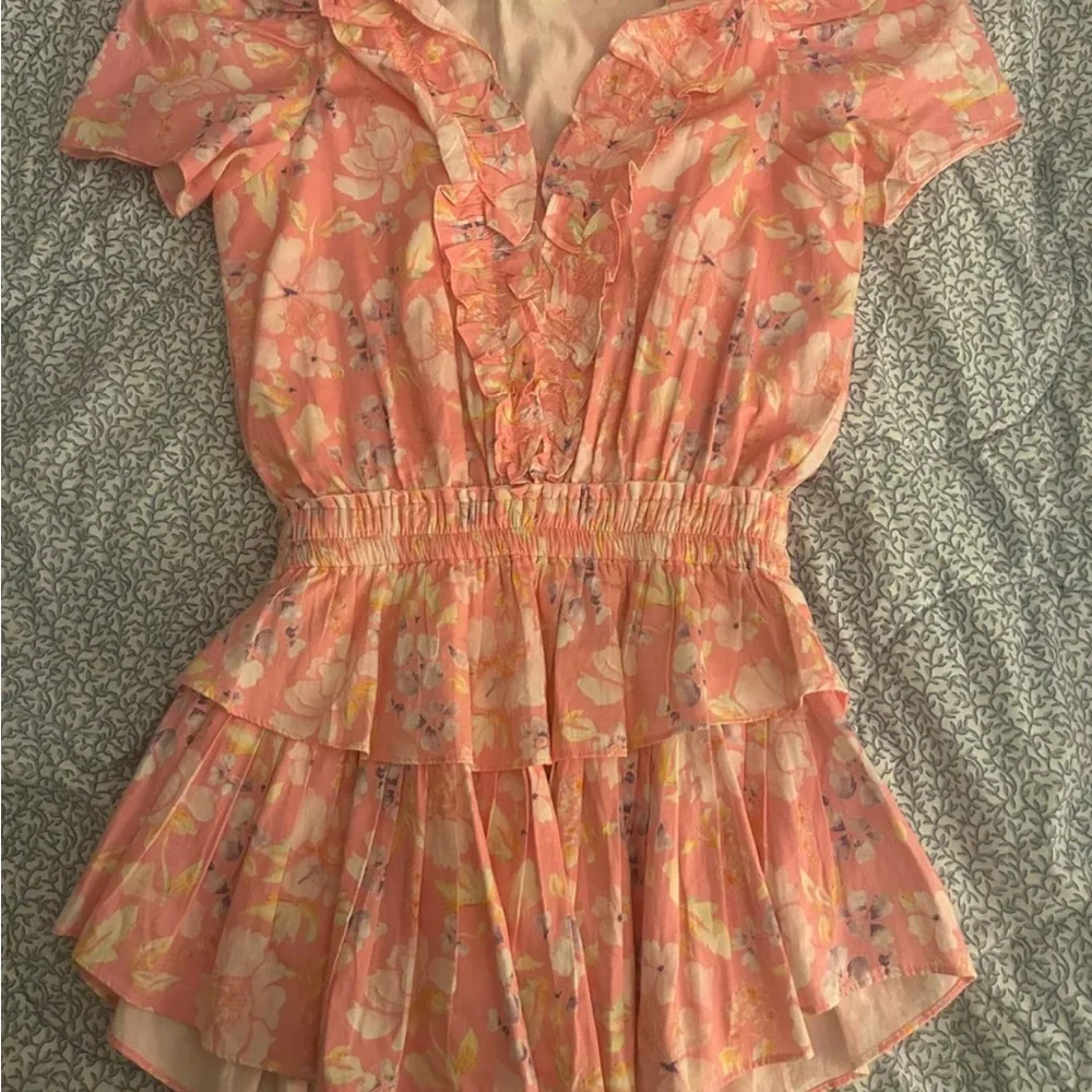 Floral Ruffle Pink Dress - Picture 3 of 4